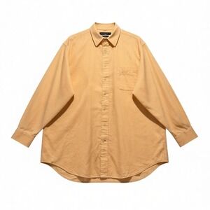 Daniel Cremieux Collection Denis Shirt Long Sleeve Cotton Size Men's 17/34 Peach